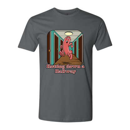 Hot dog down a Hallway