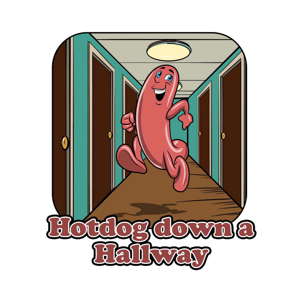 Hot dog down a Hallway